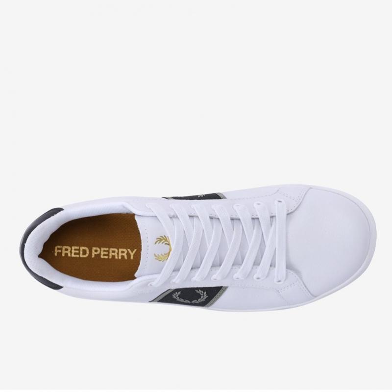 Fred Perry Мужские кроссовки S B721 Кожаные Фирменная тесьма