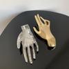 Golden Smooth Palm Brooch Large Shawl Clip Creative Party Jewelry  Men