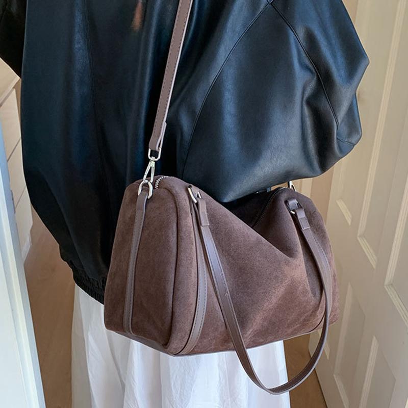 Модная женская наплечная сумка из искусственной замши, сумки кроссбоди, большая вместимость, матовая ПУ кожа, женские сумки-тоут