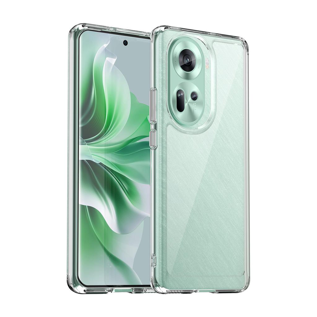 Ударопрочный прозрачный чехол TPU для OPPO Reno 11 5G 10 Pro 8 7 Lite 8T 7Z защитный чехол рамка Funda Coque Capa
