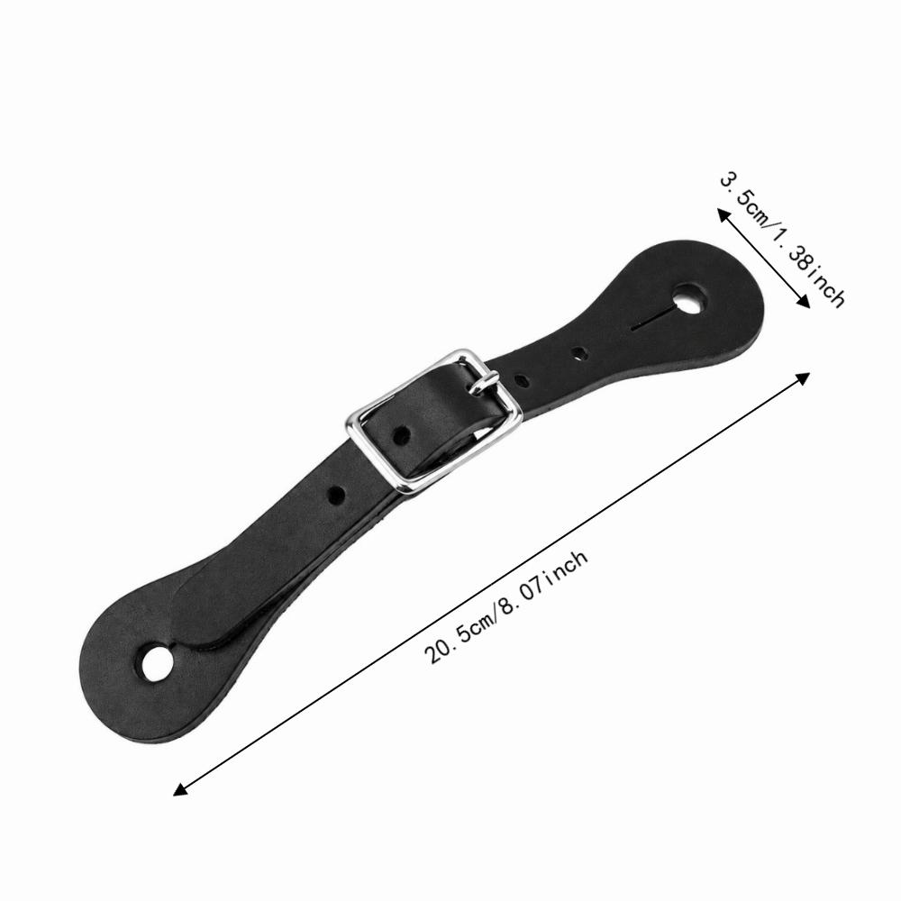 1 pair Genuine Leather Equestrian Spur Strap Western Spur Strap Outdoor Sports