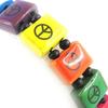[R6851] - Деревянный браслет Tutti frutti 'Peace' - 16 мм