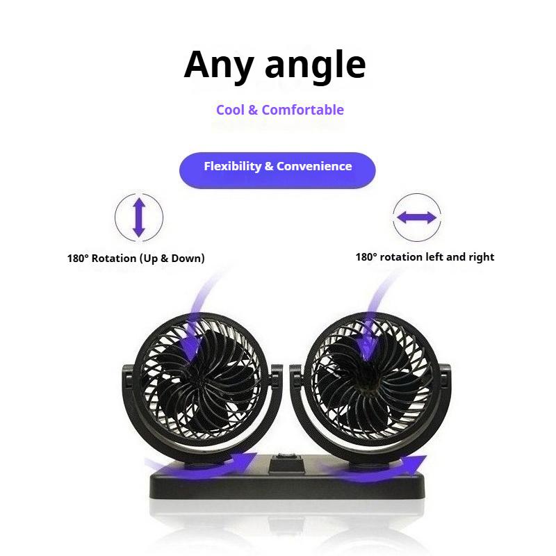 Summer Car Fan Car Powerful Large Truck Van Universal Double Head Car Fan