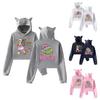Women's Fashionable Casual Long Sleeve Hooded Printed Sweatshirt