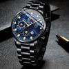 DEYROS New Fashion Men's Watches Luxury Men's Calendar Stainless Steel Strap Quartz Watch Business Men's Watches