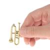 24Pcs/Set Mini Golden Trumpet Saxophone Wind instruments Doll Musical Instrument for Dolls Music House Bar Doll Accessories