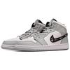 Jordan Air Jordan 1 Ollie Износостойкие Средние Винтажные Баскетбольные Кроссовки Мужские Бело-Серые 554724-078(Команда1291-)