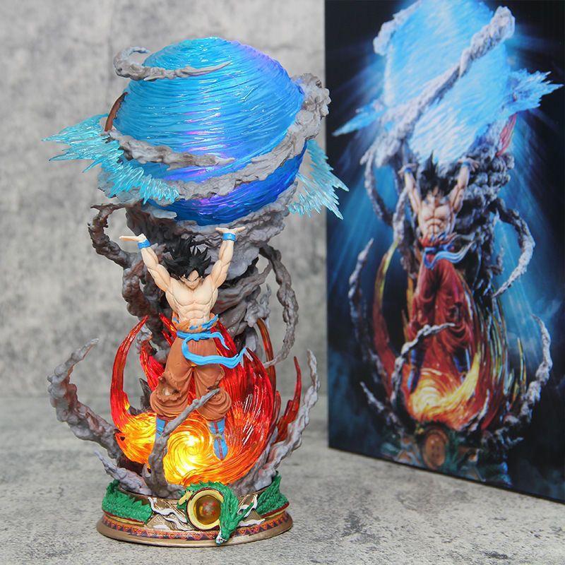 LS Шар Дух Жизненная сила Укун SSj3 Супер Сайян Dragon BallZ 9,05 дюйма/23 см Может двигаться Навык светящийся ПВХ Боевая Модель Игрушки