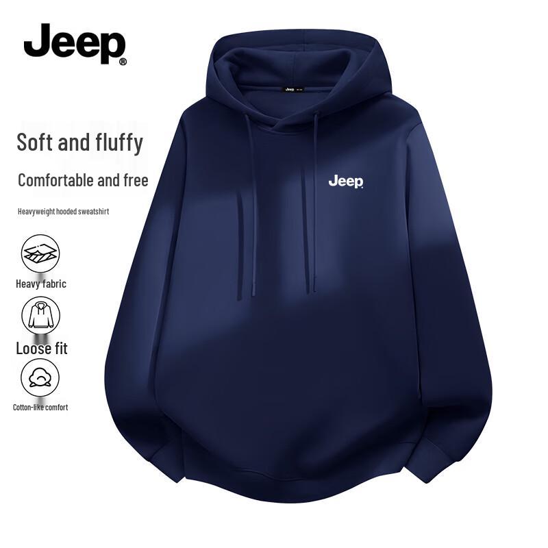 Jeep Мужское худи пуловер из плотного материала
