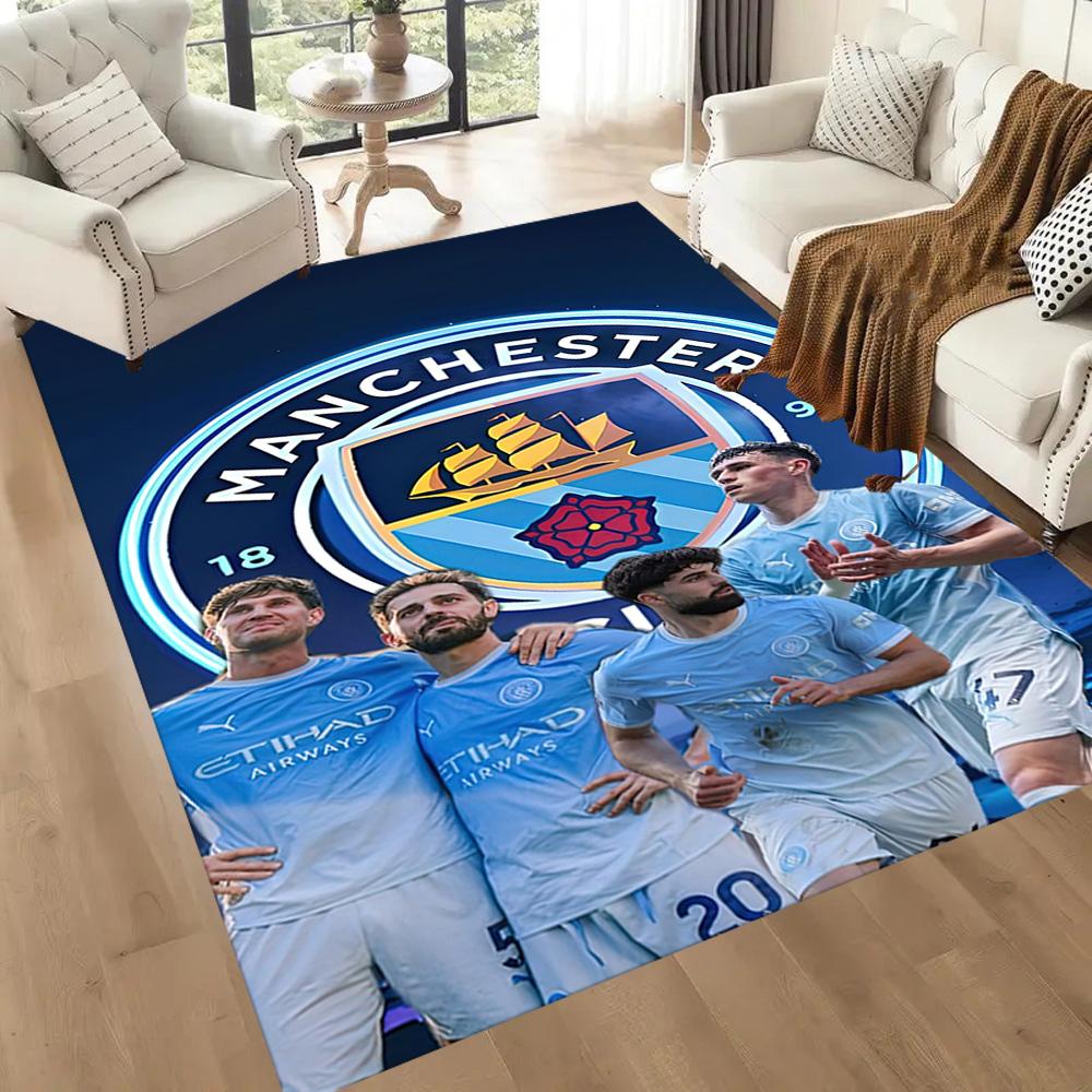 Manchester City Carpet Design For Game Room Outdoor Bedrooms Living Rooms Antislip Rug Office Home Decor Perfect Birthdaychristmas Gift Idea