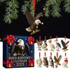 2025 Bird Advent Calendar 24 Days Handcrafted Acrylic Ornaments with Realistic Designs 2D Flat Hanging Decor for Christmas Tree & Holiday Display