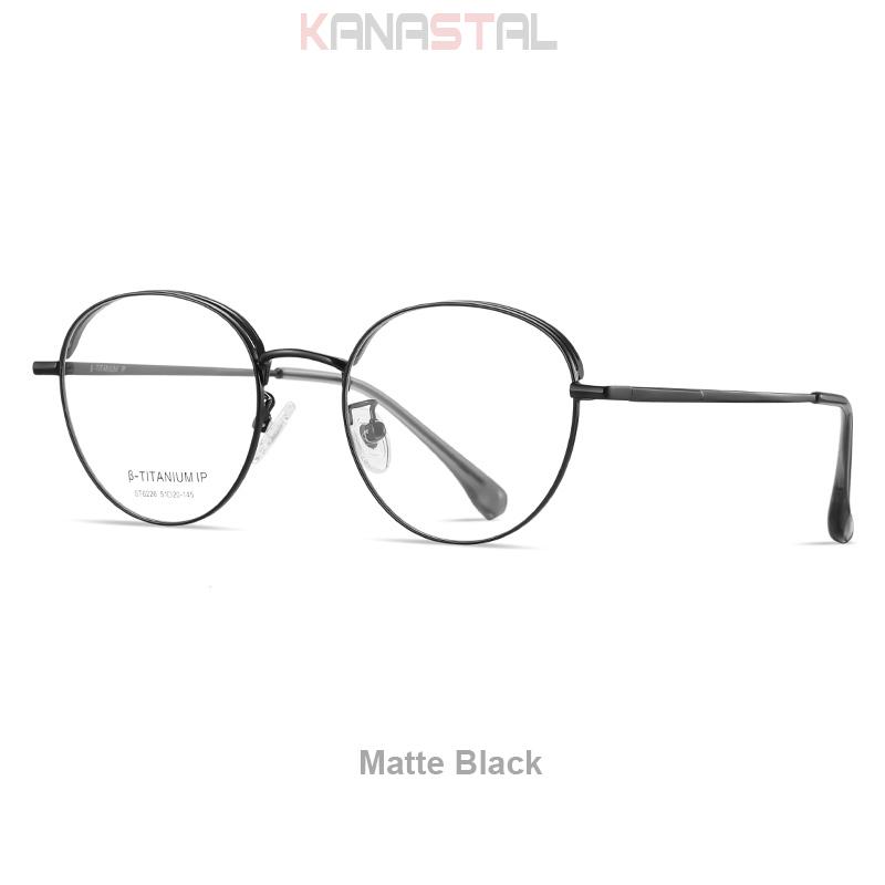 Очки для чтения по рецепту из чистого титана, мужские оптические линзы, очки для близорукости, женские очки с круглой оправой, блокирующие синий свет
