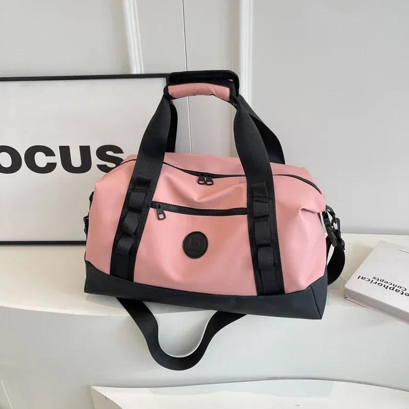 Женские дорожные сумки большой вместимости, мягкая, высококачественная, повседневная, однотонная, на молнии, Оксфорд