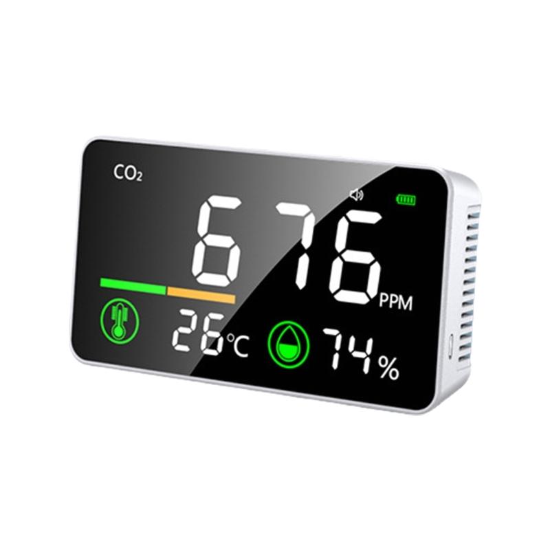 Высокоточный CO2-метр, тестер температуры, влажности и CO2 3-в-1, детекторы углекислого газа, портативное устройство для помещений