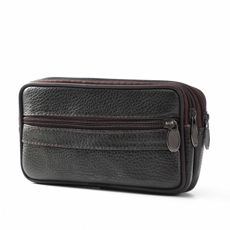 Поясной чехол для телефона из коровьей кожи - Мужской чехол на клипсе 6,7" для пожилого работника