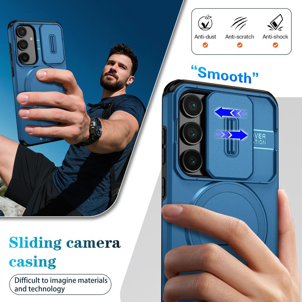 Сверхпрочный защищенный чехол для Samsung Galaxy S25 FE 5G S24 Ultra S25 Plus A17 A56 A16 A36 A26 с магнитным держателем-подставкой