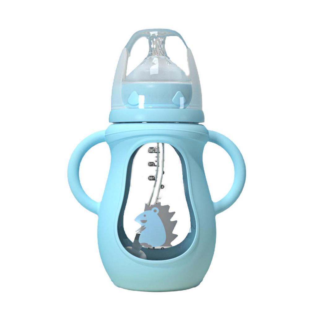 Детская бутылочка 150 мл / 240 мл соломенная детская стеклянная бутылочка с защитой от падения детская чашка для воды