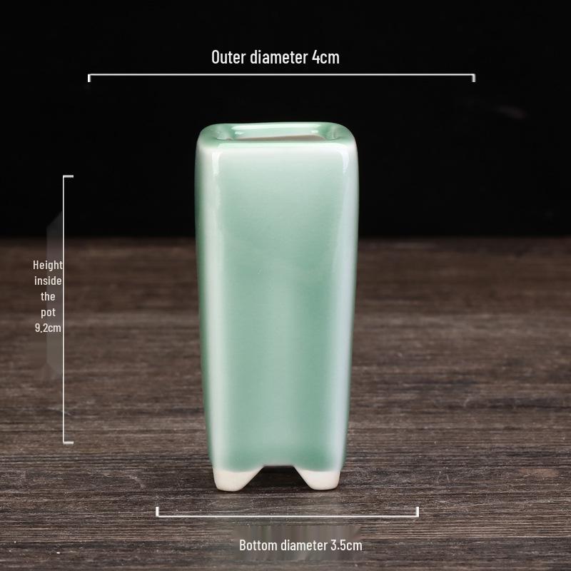 Керамический горшок для суккулентов и бонсай из фиолетовой глины - Высококачественный глазурованный мини-цветочный горшок