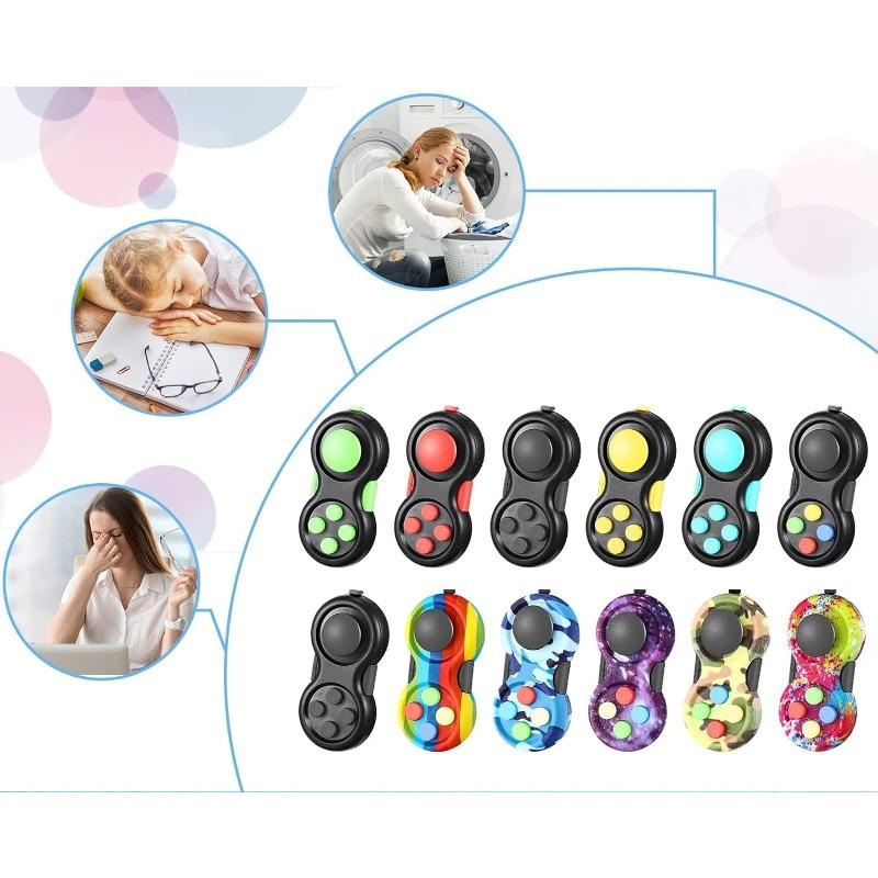 Fidget Pad Ретро Классический Fidget Контроллер Ручной Fidget Игровой Контроллер Веселый Fidget Pad Наборы Классические Fidget Игрушки