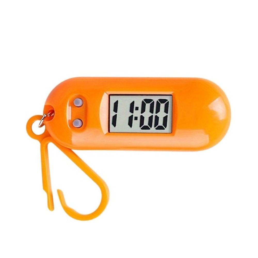 Table Time Display Electronic Watch Keyring Oval Watch Mini LED Digital Clock Quiet Test