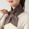 Вязаный шерстяной шарф в корейском стиле для женщин - Универсальный, теплый и модный для осени и зимы