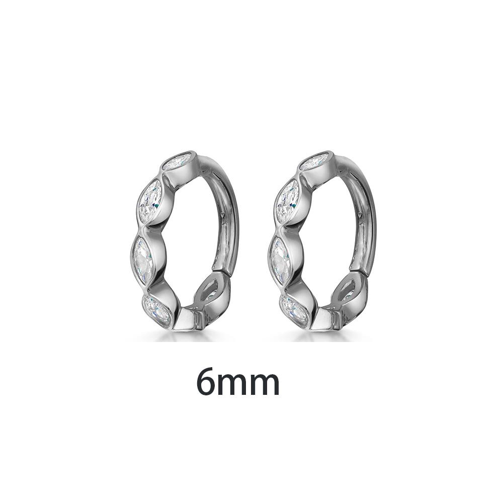 2 шт., минимальные серьги из нержавеющей стали с цирконом, женские и мужские спиральные серьги для козелка, хряща, раковины Daith, ювелирные изделия для пирсинга ушей