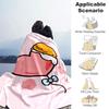 1pc Blanket Sanrio Gudetama1 Print Design, Lightweight Blanket for Sofa, Bed- Soft &Warm, Gift for All Seasons like Christmas, Halloween