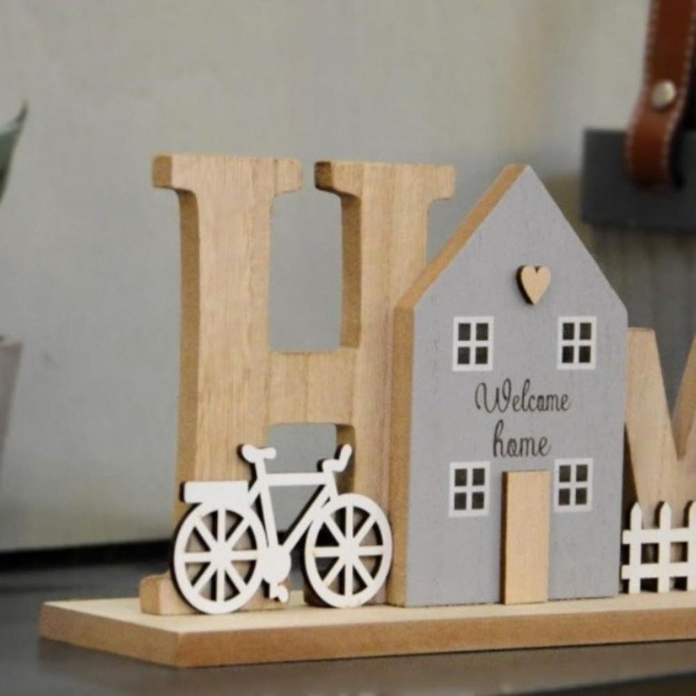 Деревянное украшение HOME Простой дизайн Деревянная доска с буквами Модные изделия из дерева Свадебное украшение