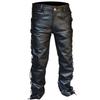 Men's Pu Leather Pants Black Motorcycle Rock Tights Oversized Strapping Motorcycle Pants