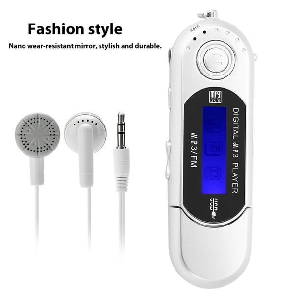 USB MP3 цифровой музыкальный плеер портативное беспроводное устройство версия с разъемом + кабель для наушников серебристый.