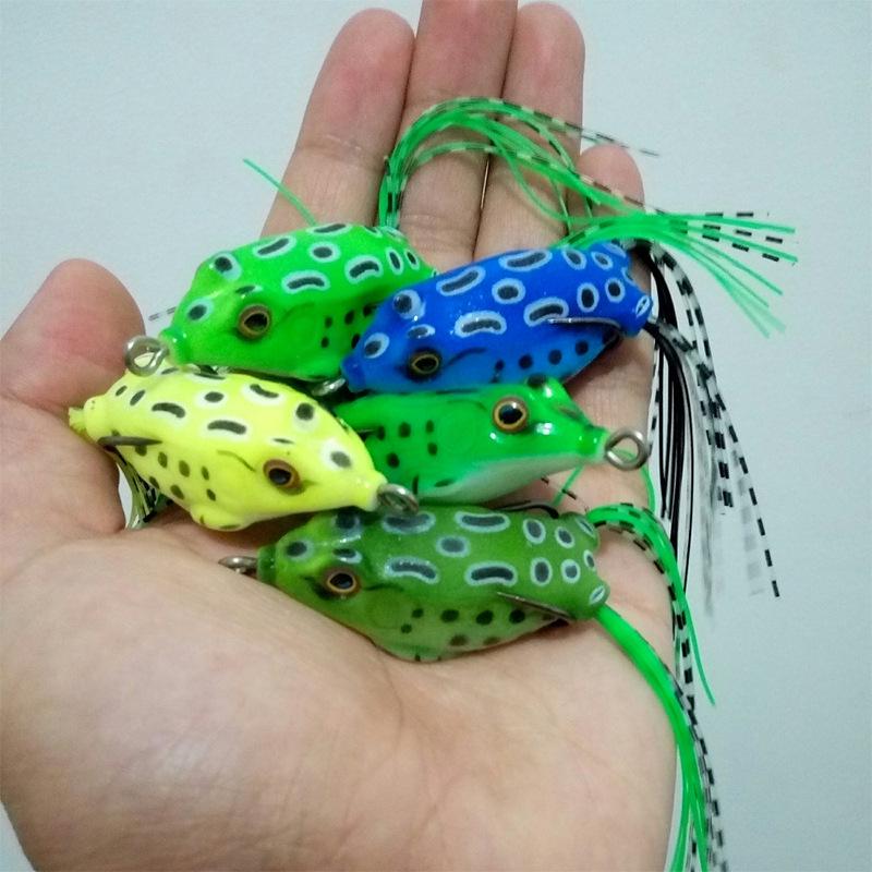 5 шт./лот мягкие рыболовные приманки-лягушки двойные крючки искусственный гольян кривошип мягкая приманка рыболовные снасти