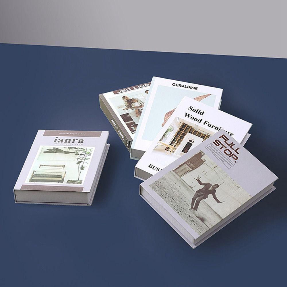 Foldable Simulation Book Simple Desktop Book Ornaments Decoration Book Fake Book Photo Props