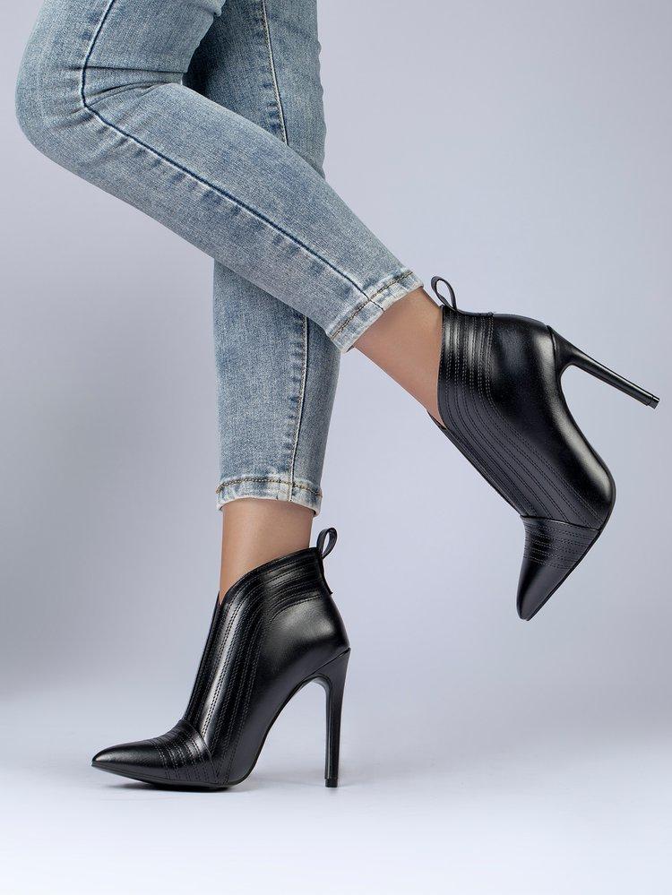 Ботильоны челси на высоком каблуке в европейском и американском стиле, осенние однотонные, с увеличивающей рост короткой модной обувью