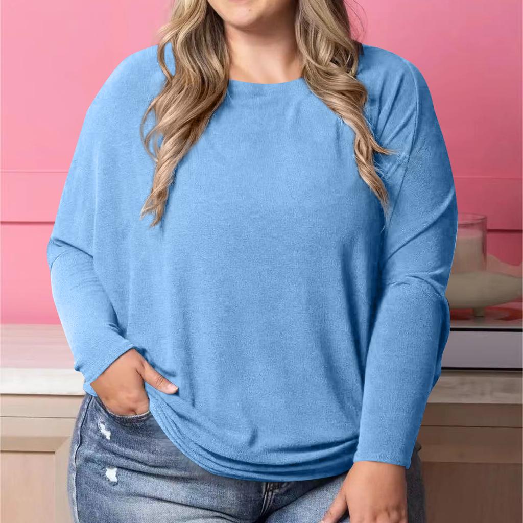 Женская модная повседневная однотонная блузка оверсайз с длинным рукавом свободного кроя