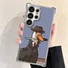Funny Cartoon Goose Game Plating Phone Case For Samsung Galaxy S24 S25 FE S26 Edge S23 Ultra S22 S21 Plus S20 Anti-Fall Airabag