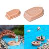 Garden Ornament Mini Boat Ocean Beach Aegean Sea Resin Fairy Dollhouse DéCor