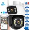 New 8MP PTZ Wifi Camera Outdoor Night Vision Dual Screen Human Detection Security Protection CCTV Surveillance IP Camera