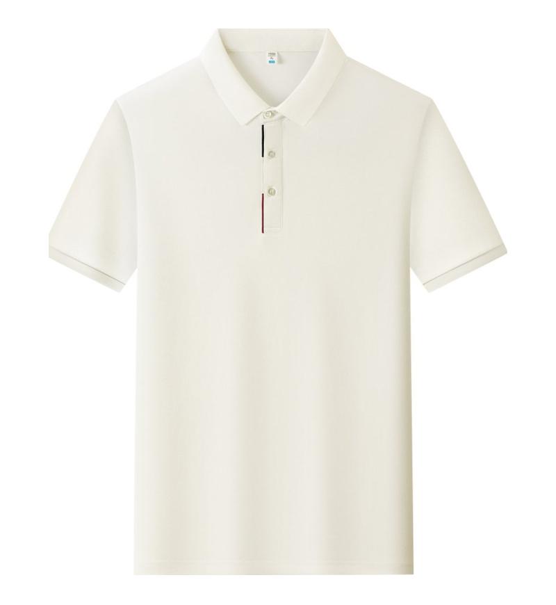 Однотонная футболка Летняя мужская и женская с лацканами и короткими рукавами YG-188