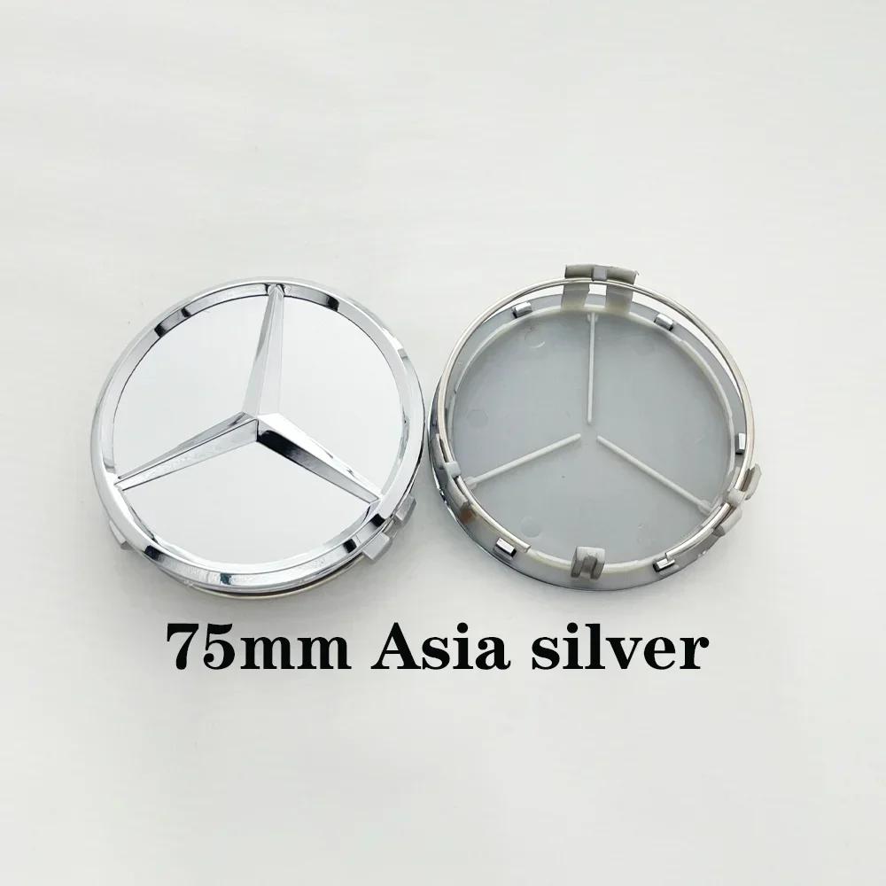 Hot Car Sticker 4pcs ABS 75mm Car Rims Hubcaps Wheel Center Caps For Mercedes Benz AMG C E S GLE CLC Class W204 W221 W205 W176 W