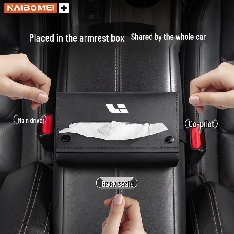Car Tissue Dispenser for L6-L9/M8 Models, Armrest Hanging Interior Accessory