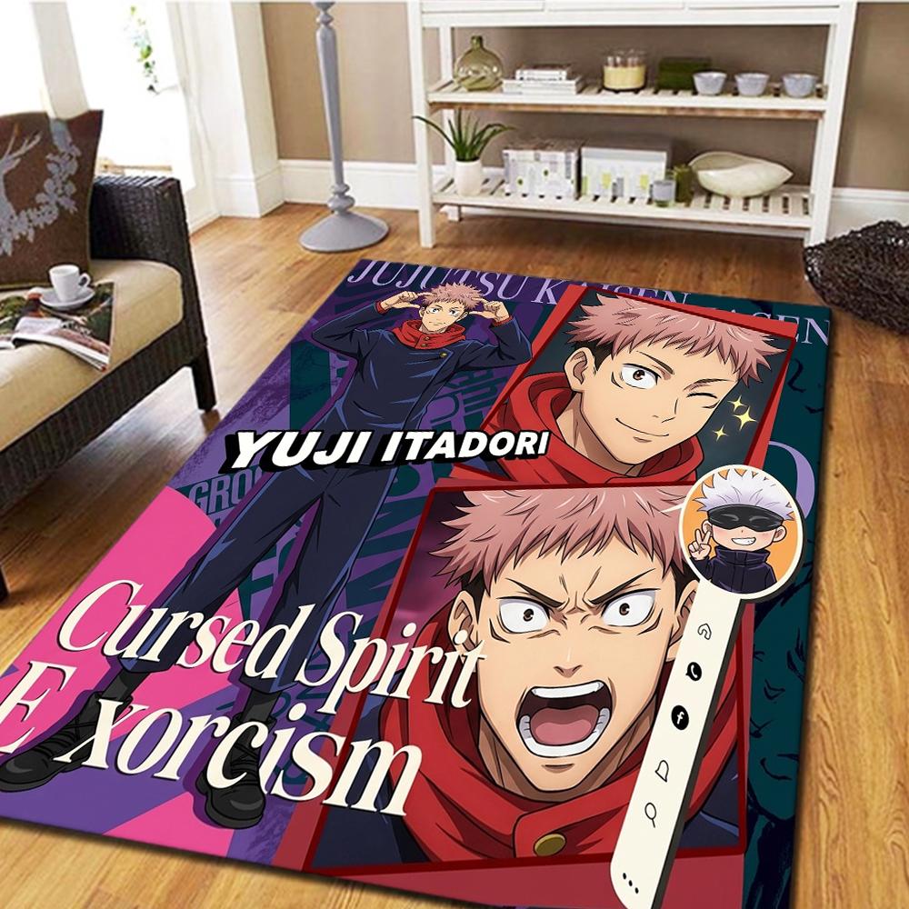 Ковер для гостиной и коврик для спальни Jujutsu Kaisen, Крутой кино-игровой напольный коврик для домашнего декора -HE77