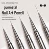 Japanese Professional Ultra-Fine Metal Nail Art Liner Pen for Nail Salon - Precision Drawing and Dotting Tool