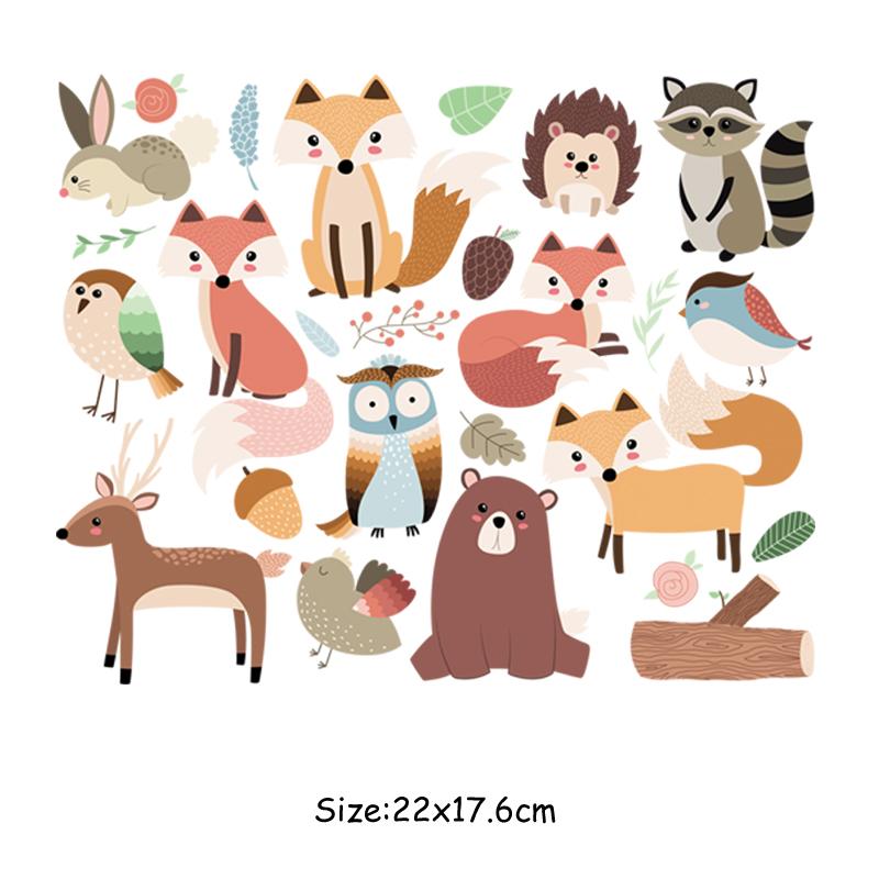 1 комплект, нашивки с животными, модная моющаяся футболка с теплопередачей «сделай сам», декоративные наклейки для одежды, нашивка с изображением маленьких животных