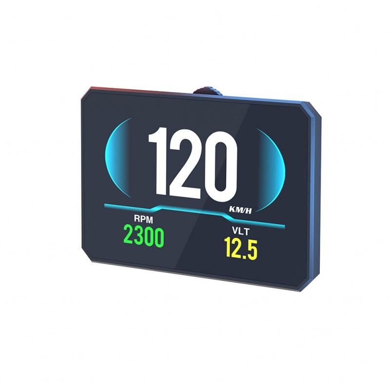 P16 Автомобильный HUD OBD2 ЖК-дисплей Head Up Display Спидометр км/ч, миль/ч Тахометр Температура ОЖ Расход топлива Давление Турбины