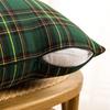 1/2PCS Christmas Plaid Decorative Throw Pillow Cover Scottish Tartan Cushion Case for Farmhouse Home Decor Green Red 30x50cm