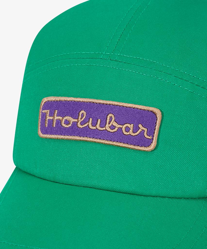 Holluba 5P Логотип Однотонная Кэмп-кепка Зеленая