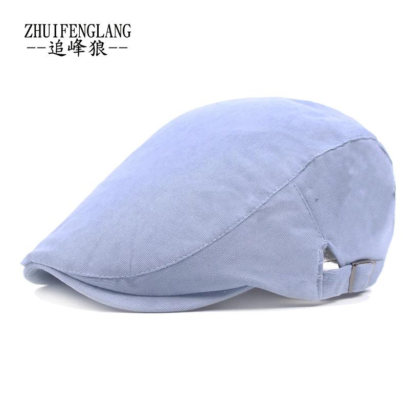 Autumn Men'S Solid Color Forward Hat Casual Beret Women'S College Style Simple Forward Hat Painter Hat