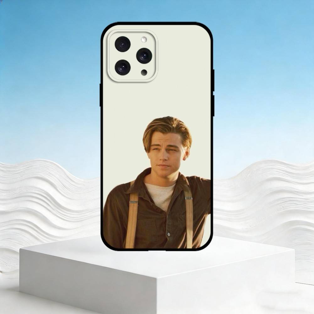 L-Leonardo DiCaprio Phone Case For iPhone 17,16,15,14,13,12,11 Plus,Pro Max,SE4Soft Silicone Black Cover