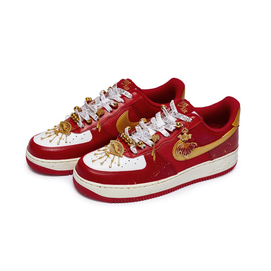Nike Air Force 1 Skateboard Shoes Unisex Low top White/Gold FN7439-133(Team80-S-BOX)