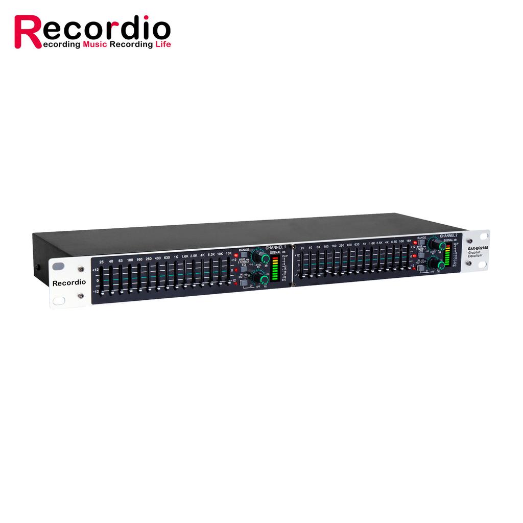 GAX-EQ215S+ Newest Active Balanced Dual 15 Band Graphic Equalizer Digital Audio Sound Processor Power Equalizer